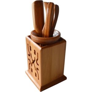 Chadao Bamboo GongFu Tea Tools Cuchara de tubo pinzas_1