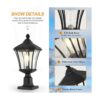 Luces de poste para exteriores de 20 pulgadas con base de