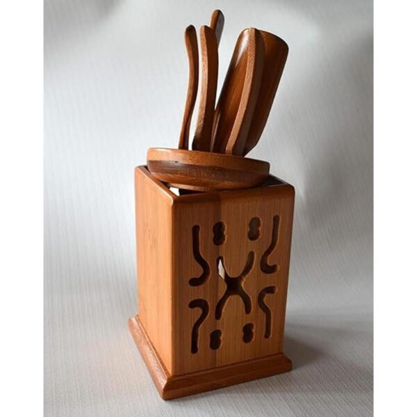Chadao Bamboo GongFu Tea Tools Cuchara de tubo pinzas_3