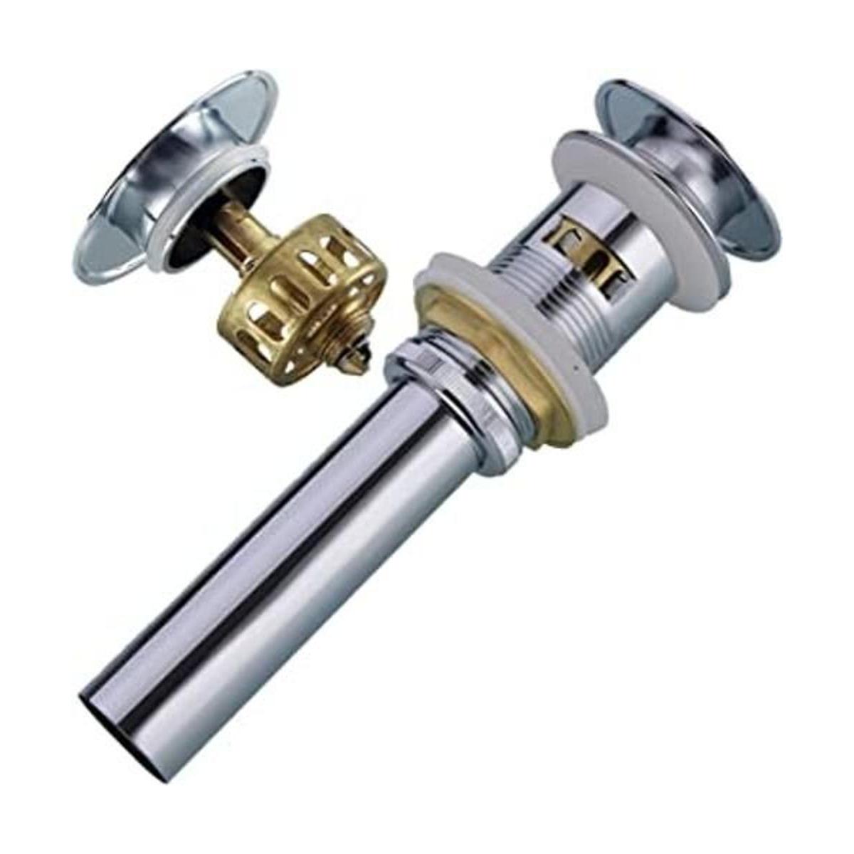 Bathroom Pop Up Sink Drain Stopper With Removable Brass