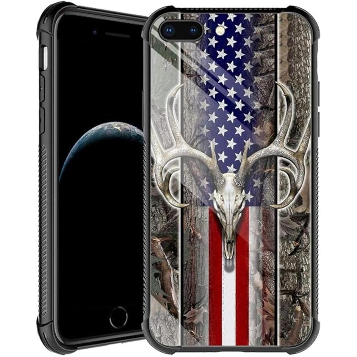 Funda para iPhone SE 2022 diseño de calavera de ciervo de