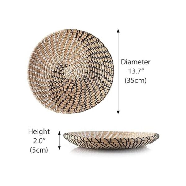 Cesta de pared tejida cesta tejida de hierba marina