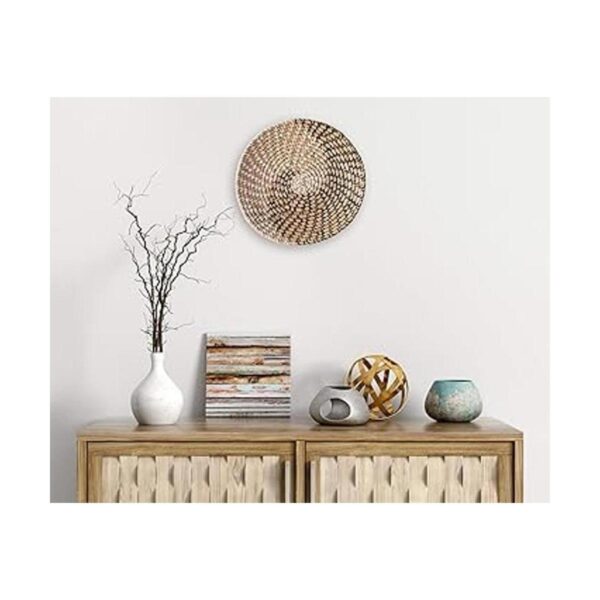 Cesta de pared tejida cesta tejida de hierba marina