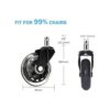 Ruedas para silla de oficina de 3.0 in resistente de_4