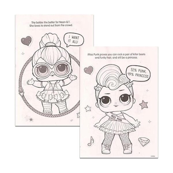 Juego de libros para colorear y actividades de L O L Dolls_2