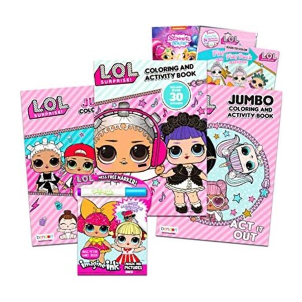 Juego de libros para colorear y actividades de L O L Dolls_1