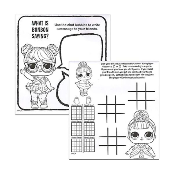 Juego de libros para colorear y actividades de L O L Dolls_3