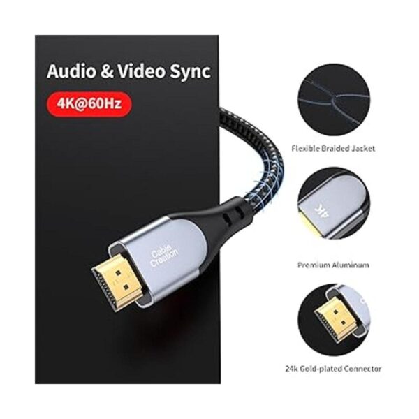 Cable HDMI 4K60Hz 6.6 pies Cable CableCreation HDMI 2.0_2