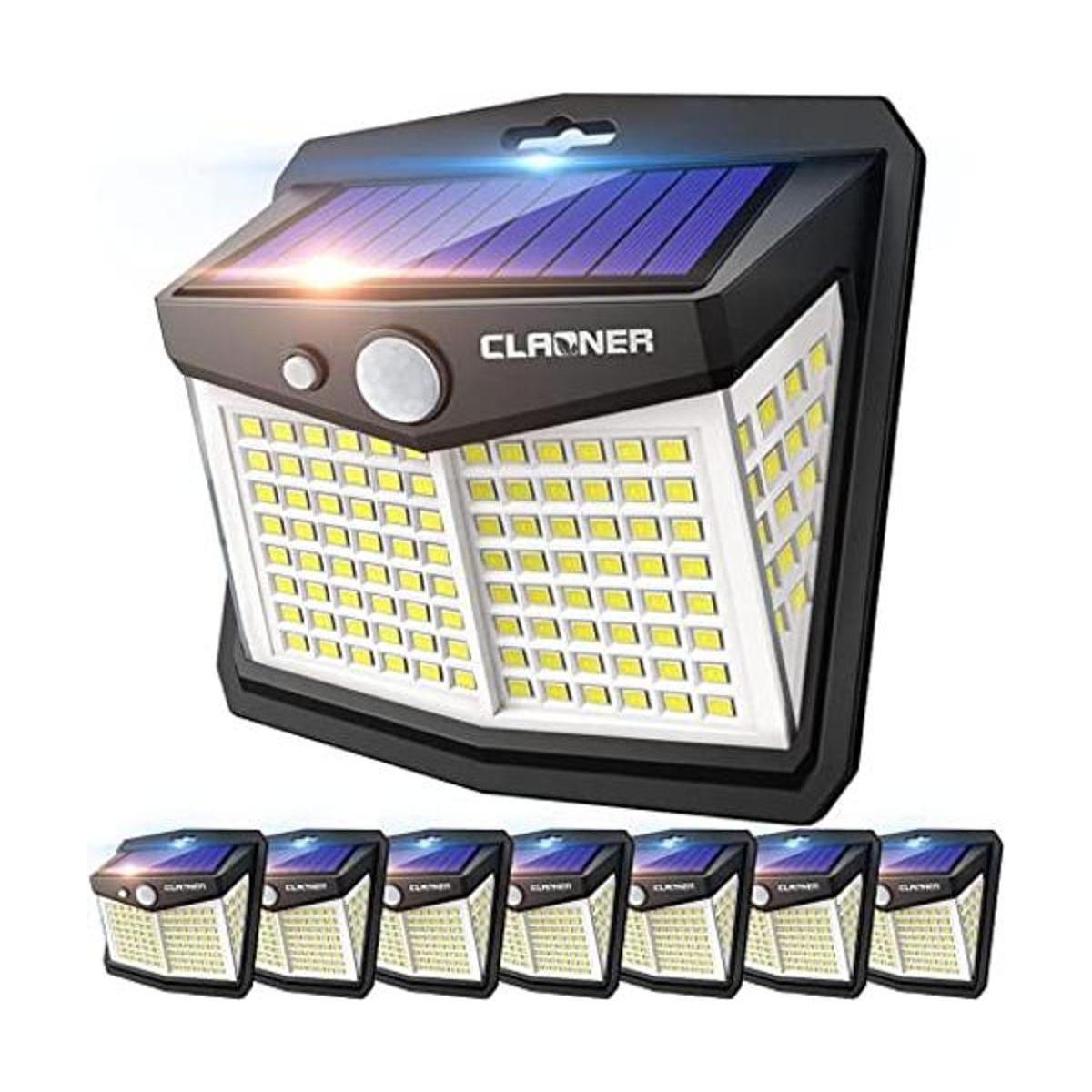CLAONER Luces solares para exteriores 128 LED8