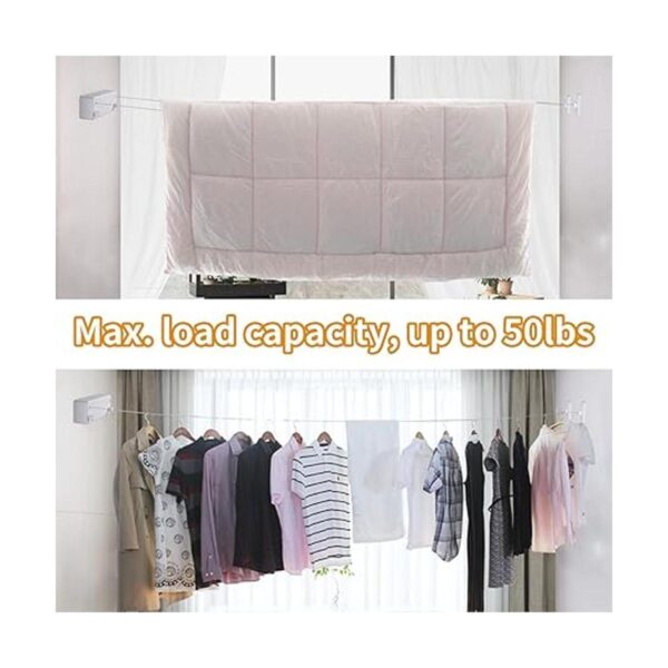 Danpoo Retractable Clothesline 13.8 Ft Stainless Steel_4