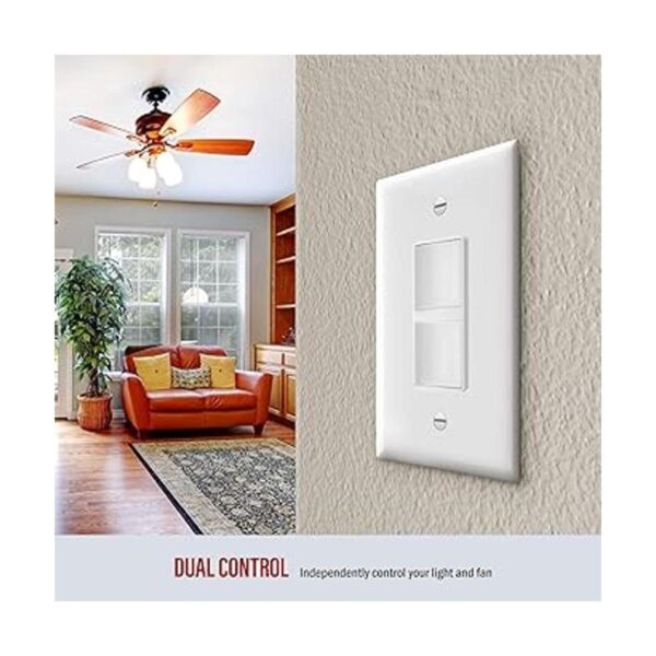ENERLITES Interruptor decorativo de doble paleta tipo