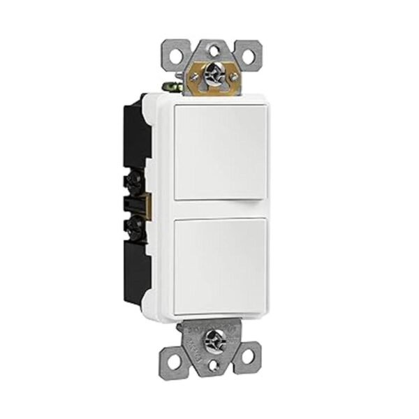 ENERLITES Interruptor decorativo de doble paleta tipo