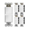 ENERLITES Interruptor decorativo de doble paleta tipo