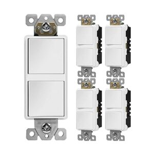 ENERLITES Interruptor decorativo de doble paleta tipo