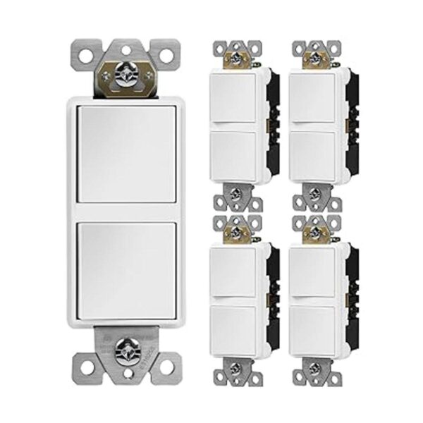 ENERLITES Interruptor decorativo de doble paleta tipo
