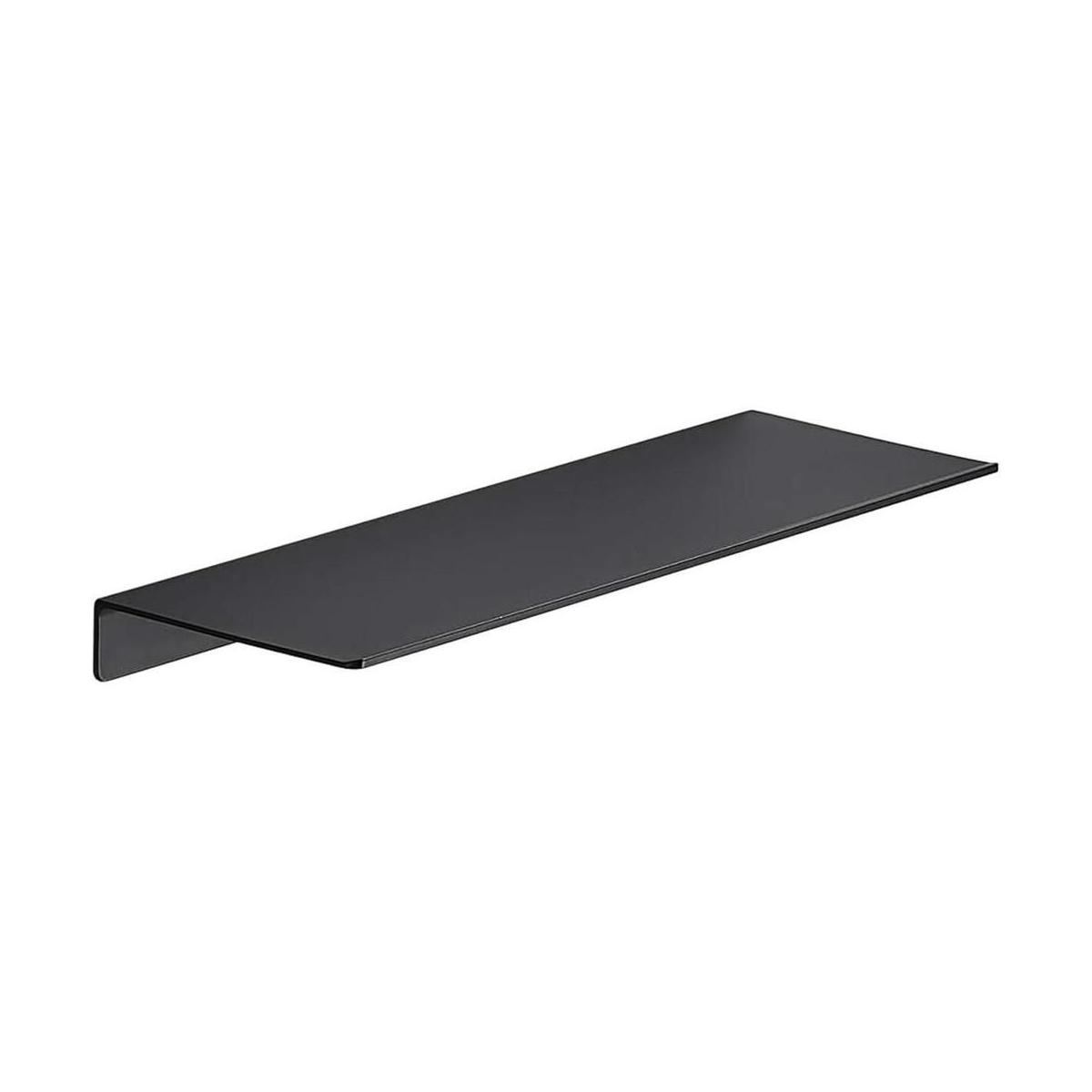 Danpoo Estante de pared de metal estante flotante negro