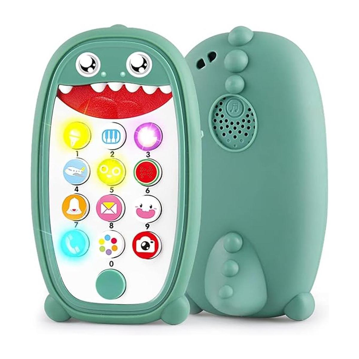 Juguete de dinosaurio para teléfono celular con funda