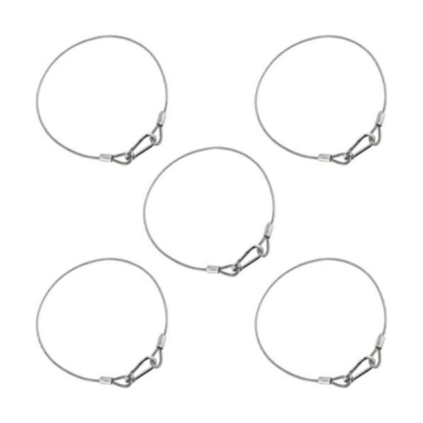 Lsqurel Paquete de 5 cables de seguridad de acero_1