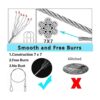Lsqurel Paquete de 5 cables de seguridad de acero_3
