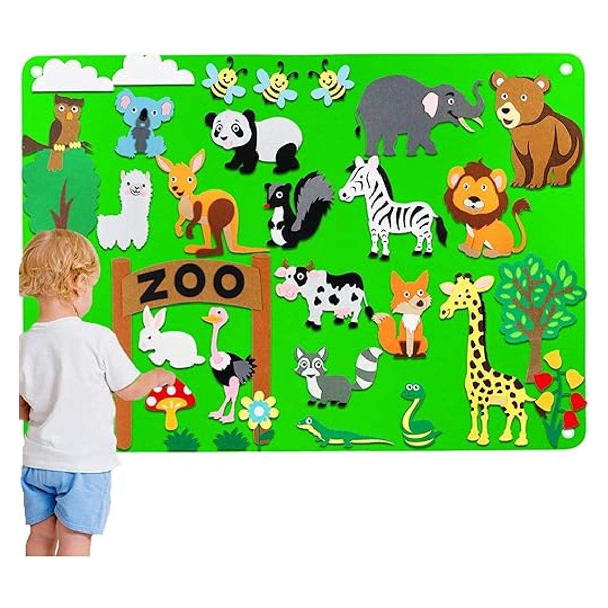 Craftstory Juego de tablas de fieltro de animales del