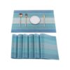 HeloHo Juego de 6 manteles individuales azules resistentes_1
