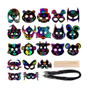 Juego de 52 máscaras mágicas de papel para rascar incluye_1