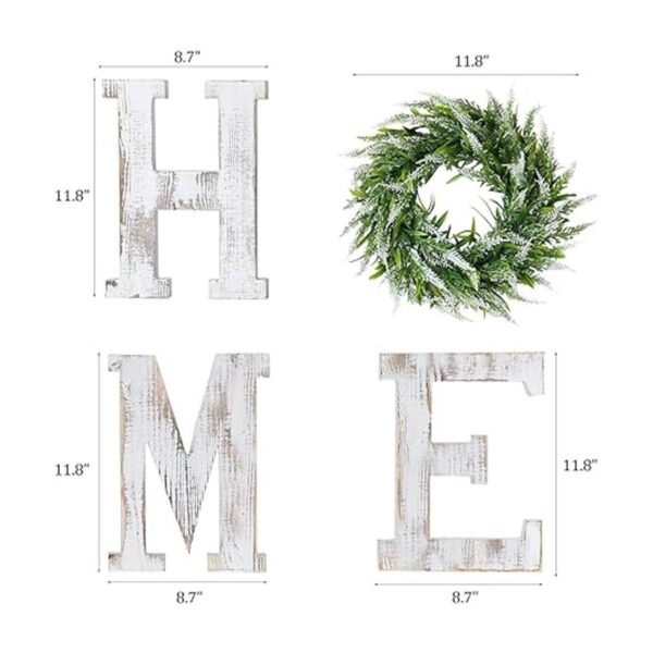 LOSOUR Letras para el hogar con corona decoración de casa
