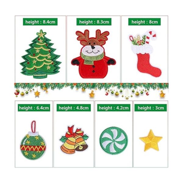 36 parches de Navidad para planchar bordados parches de_2