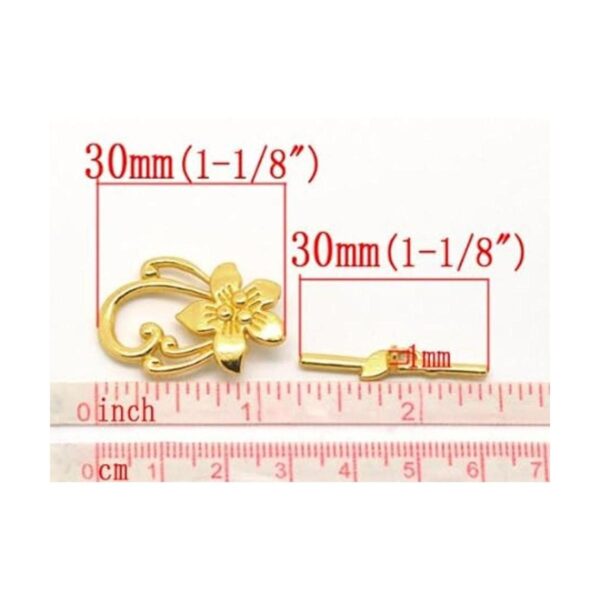 JGFinds Lily pulsera Toggle cierres 20 juegos de 10 oro_2