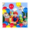Globos de látex rojos amarillos y azules con globos de_3