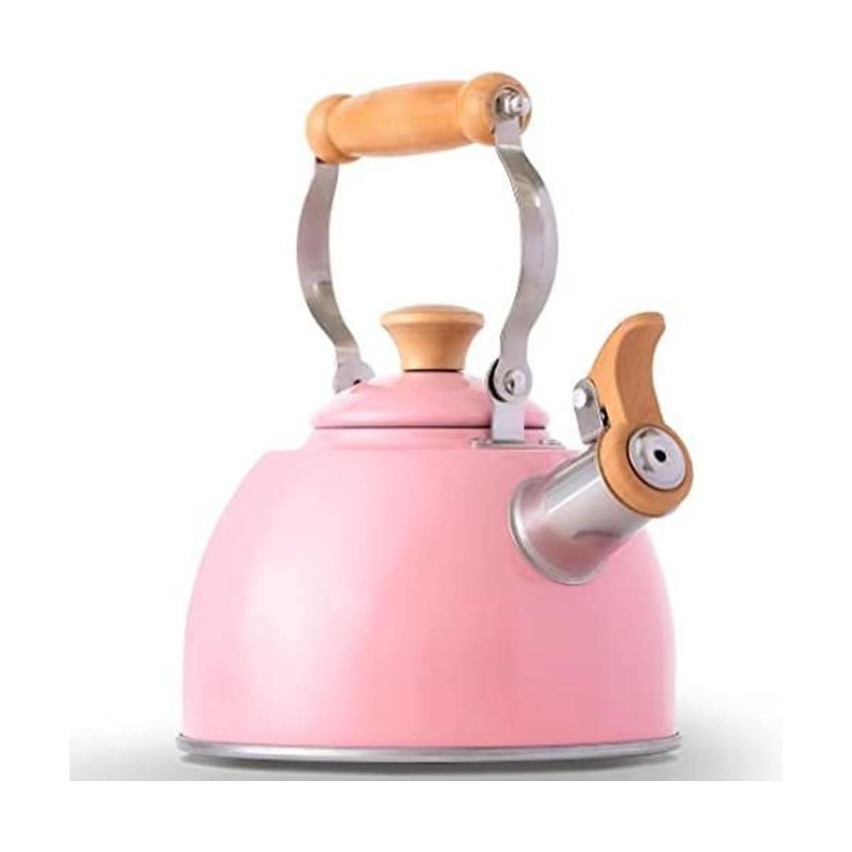 ROCKURWOK Tetera de silbido para estufa 1.6 cuartos de