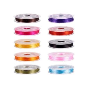 Craftdady 10 rollos de hilo elástico de cuentas de cristal_1