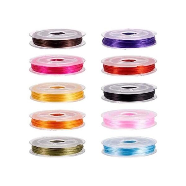 Craftdady 10 rollos de hilo elástico de cuentas de cristal_1