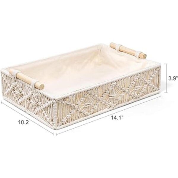 Mkono Bandeja decorativa para macramé canasta bohemia