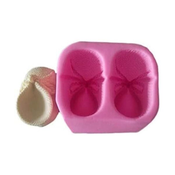 3D hecho punto bebé zapatos de silicona fondant moldes_5