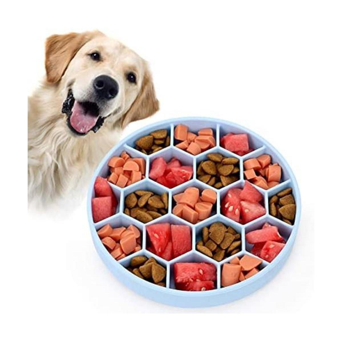 Pawow Comedero lento para perro con ventosa inferior