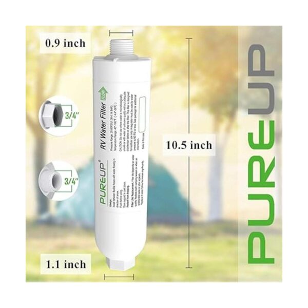 Filtro de agua en línea PUREUP RV compatible con filtro de_5