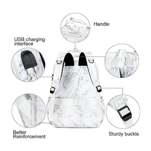 Mochila escolar con diseño de girasol para laptop con_6