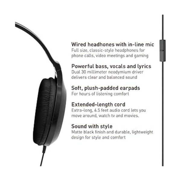 Panasonic Audífonos auriculares ligeros con cable sobre_2