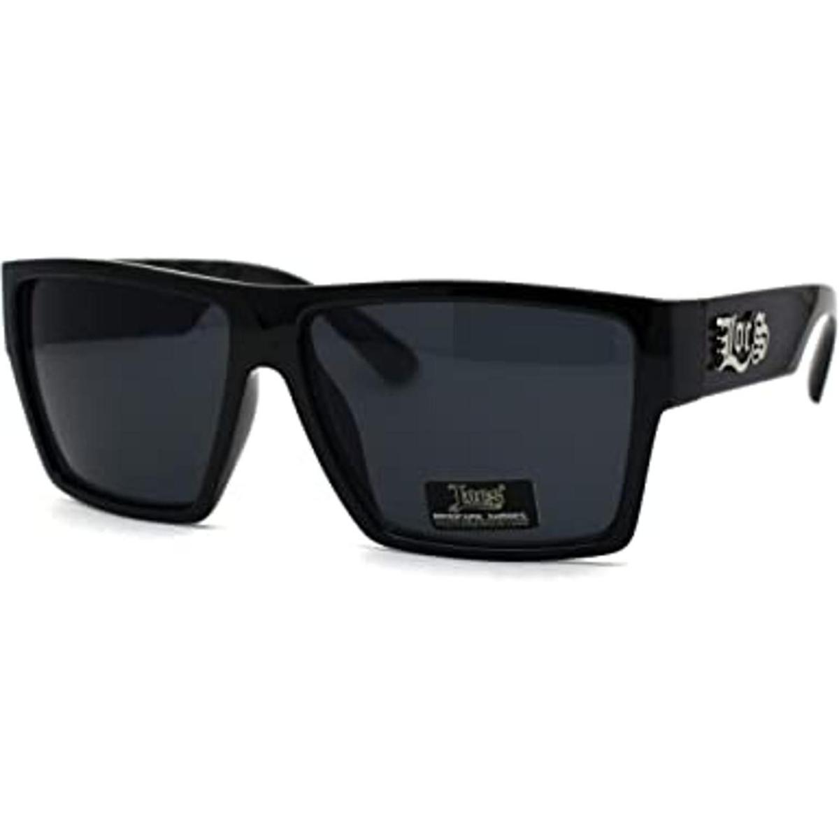 Locs Squared Rectangular Cholo Gangster All Black Gafas de