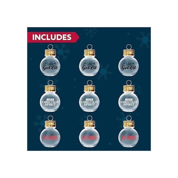 Joiedomi Juego de 9 adornos de Navidad de bola de 1.7