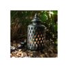 Fovasen Farol decorativo de metal rústico para velas en