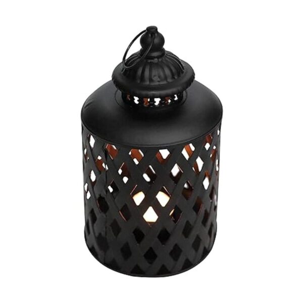 Fovasen Farol decorativo de metal rústico para velas en