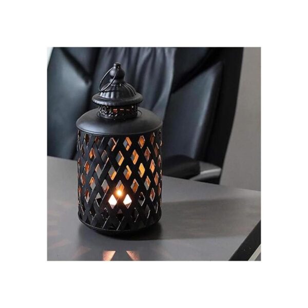 Fovasen Farol decorativo de metal rústico para velas en