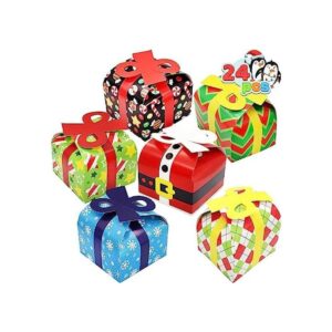 JOYIN 24 cajas de regalo de Navidad 3D con lazo para las_1