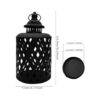 Fovasen Farol decorativo de metal rústico para velas en