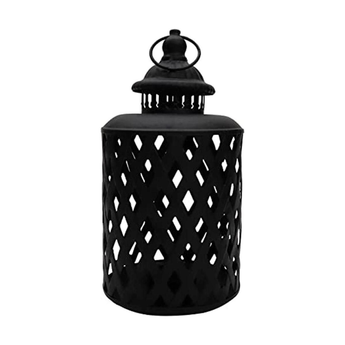 Fovasen Farol decorativo de metal rústico para velas en