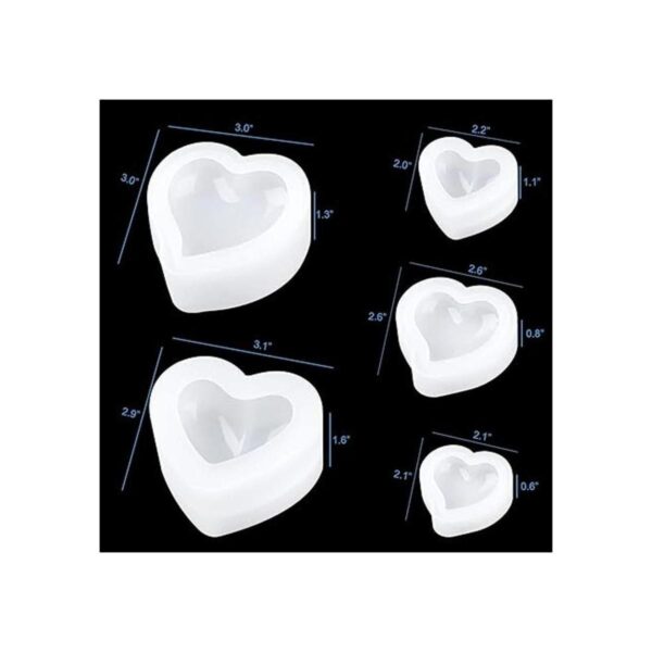 NiArt Epoxy Resina 3D Forma de corazón DIY Casting Craft