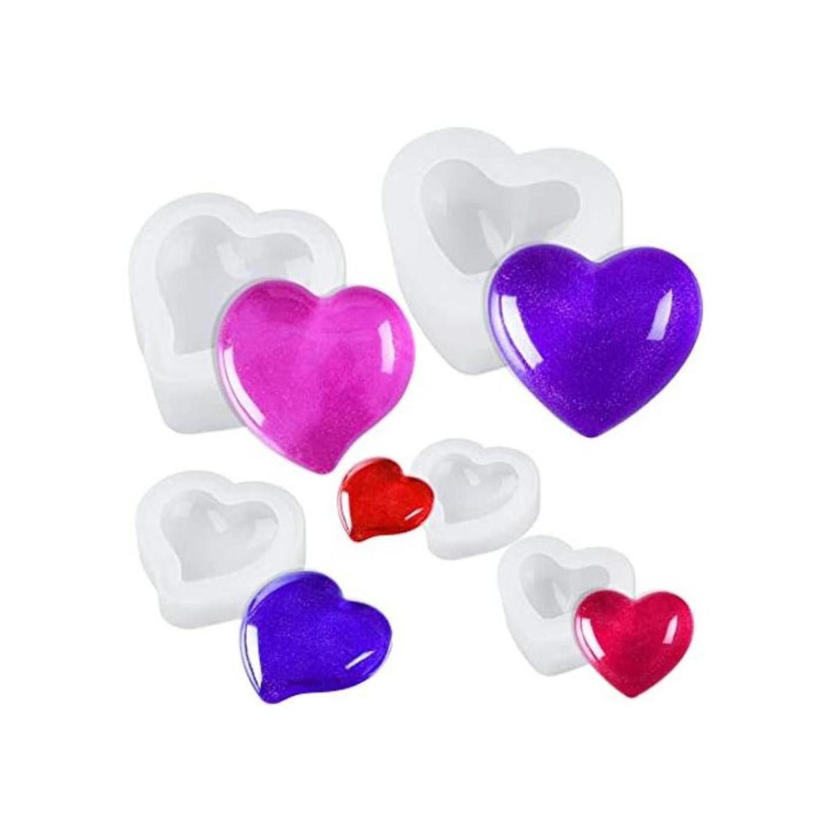 NiArt Epoxy Resina 3D Forma de corazón DIY Casting Craft