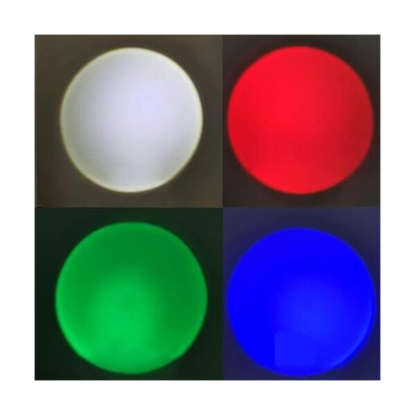 Linterna frontal de 4 colores con zoom LED con luz blanca_2